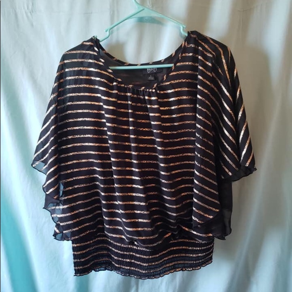 Black and gold blouse